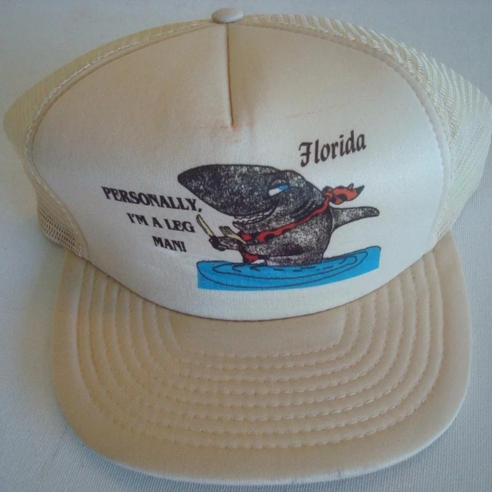 FLORIDA SHARK SNAPBACK 90S TRUCKER HAT CAP VINTAGE 00S‎ Y2K X2